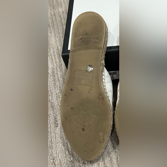 GUCCI DOUBLE G LEATHER ESPADRILLE size 8 1/5 white - Picture 5 of 5